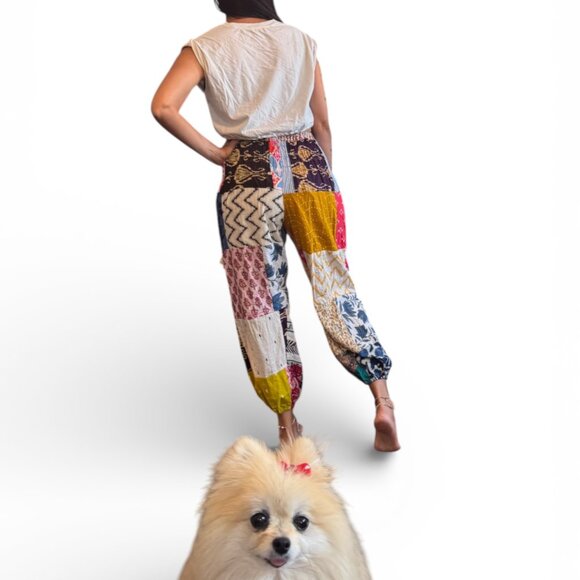 Colorful Patchwork Women's Pants - Picture 7 of 13